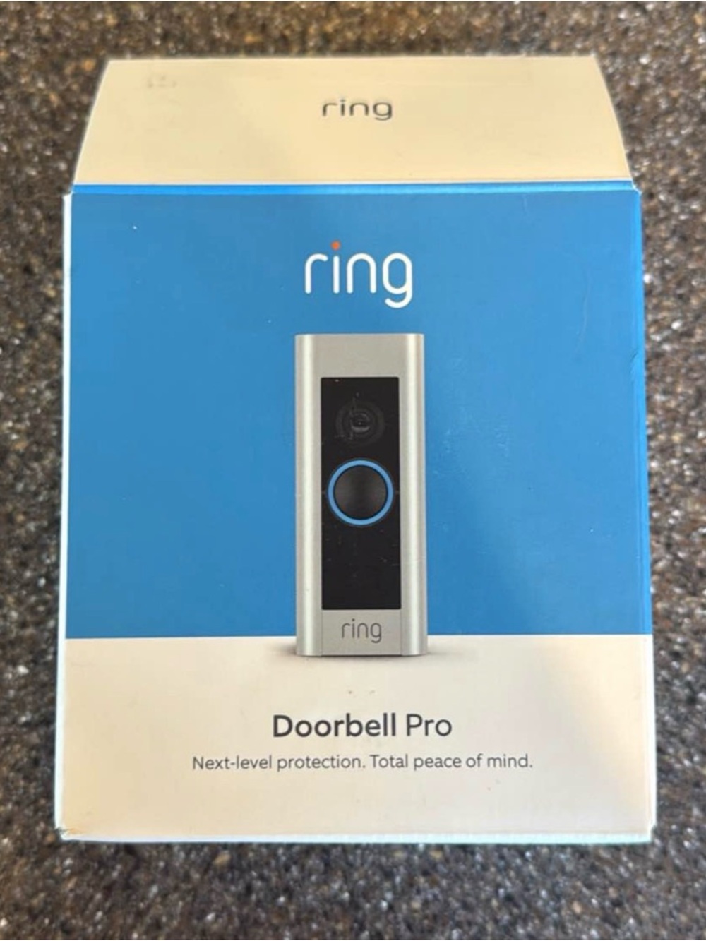 Ring Doorbell Pro in silver and blue